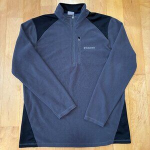 Columbia men's fleece long sleeve shirt zip -- size L